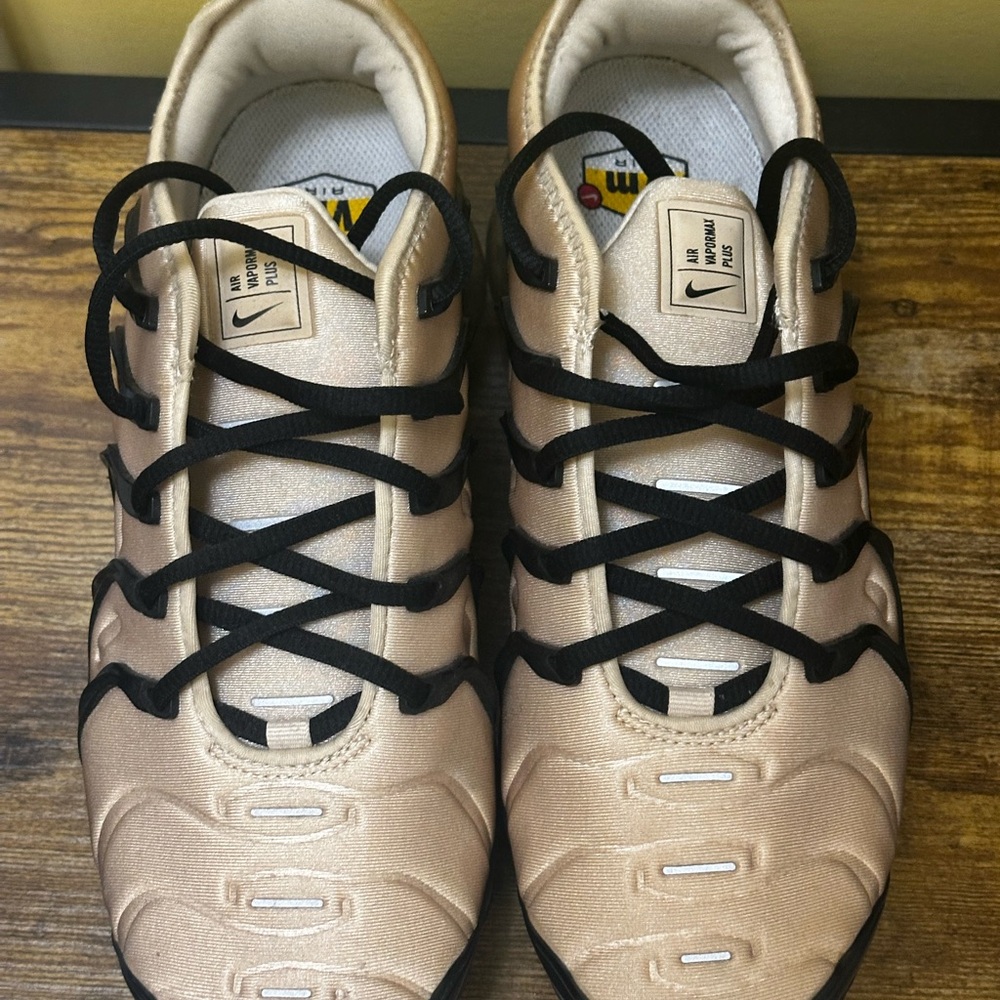 Nike Metallic Gold Sneakers with Black Details